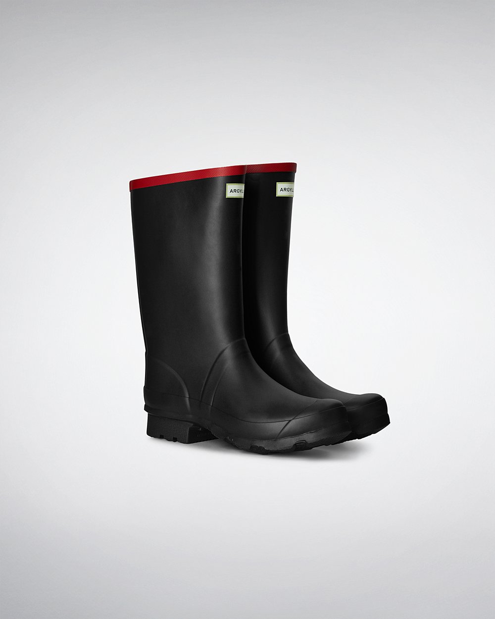 Womens Hunter Short Rain Boots Black - Argyll - 6540281-TY